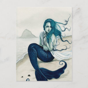 WindSwept Mermaid Postcard Postkarte