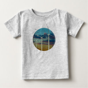 Windturbinen bemalt Sky Baby T-shirt