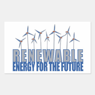 Windturbinen für Power Rechteckiger Aufkleber