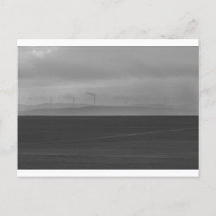 Windturbinen in Rauch Postkarte
