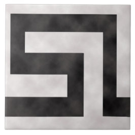 Windung ~ Schwarzweiss Fliese