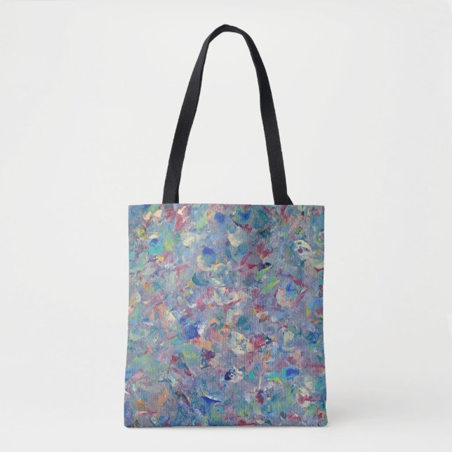 Windy Blues Abstrakt Art Tote Tasche (Vorderseite)