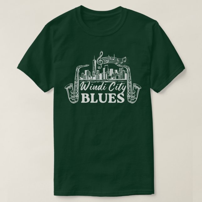 Windy City Blues Skyline TShirt (Design vorne)