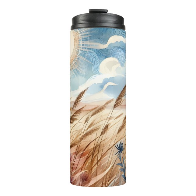 Windy Day Rustic Boho Mountain Prairie Country Thermosbecher (Vorderseite)