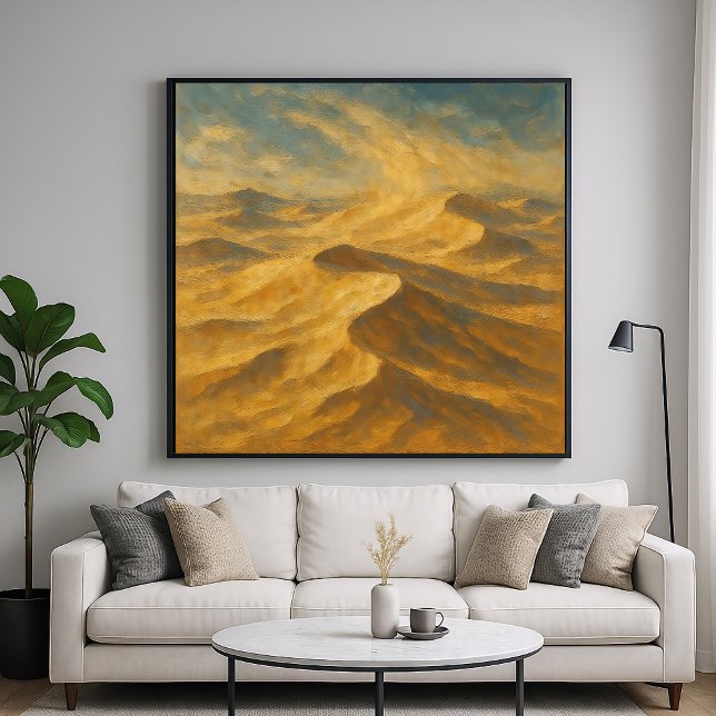Windy Sand Dunes - Pastel Painterly Art Poster (Von Creator hochgeladen)
