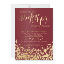 Wine and Gold Sparkle Wedding