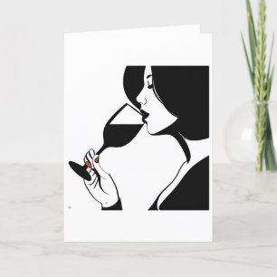 Wine Art Card Feiertagskarte