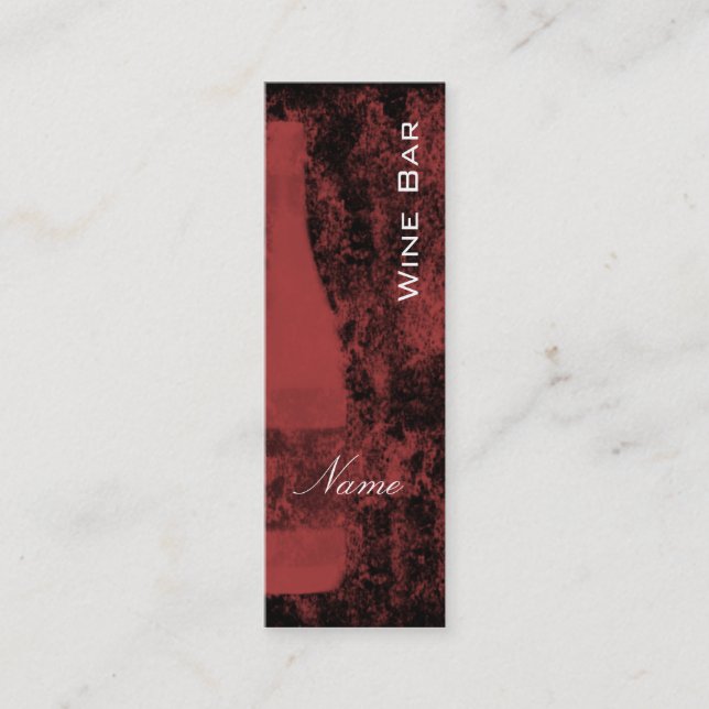 Wine Bar Business Card Mini Visitenkarte (Vorderseite)