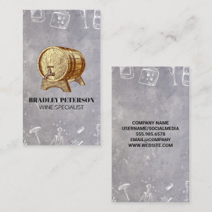 Wine Barrel   Sommelier Visitenkarte