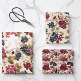 Wine Berry Geschenkpapier Set