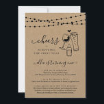 Wine & Biere Funny First Birthday Party Einladung<br><div class="desc">"Das Überleben des ersten Jahres!" Handgezeichnet Toastkunst aus Wein,  Bier und Babyflasche auf einem wunderbar rustikalen Kraftradhintergrund für ein lustiges 1. Geburtstagsgeschenk. Koordination UAWG,  Details,  Registrierung,  Dankeschön Karten und andere Gegenstände sind in der 'Rustic Brauerei / Winery Line Art' Sammlung in meinem Geschäft.</div>