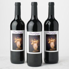 Wine Bottle Label - Pinot Grigio Weinetikett