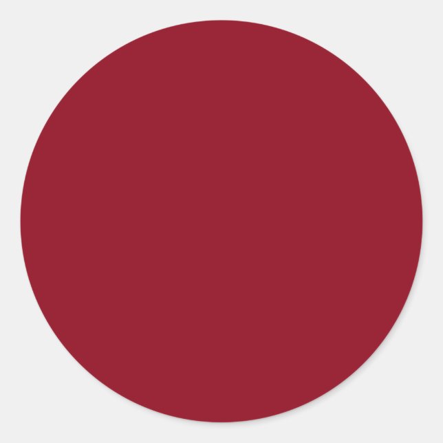 Wine Burgund Dunkelrot Farbe nur benutzerdefiniert Runder Aufkleber (Vorderseite)