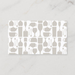 Wine Café Bar Pattern Visitenkarte