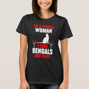 Wine Cat Bengal T-Shirt