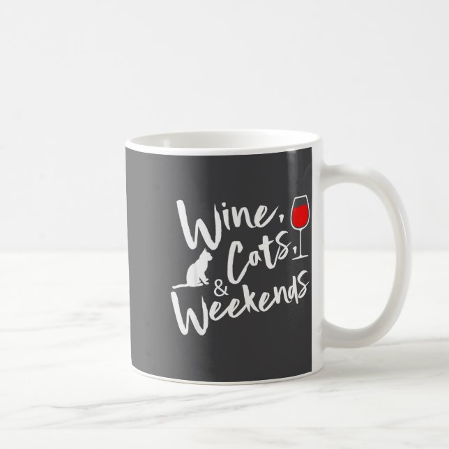 Wine Cats And Weekends  Kaffeetasse (Rechts)