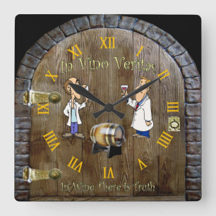 Wine Cellar Clock Man Cave Quadratische Wanduhr