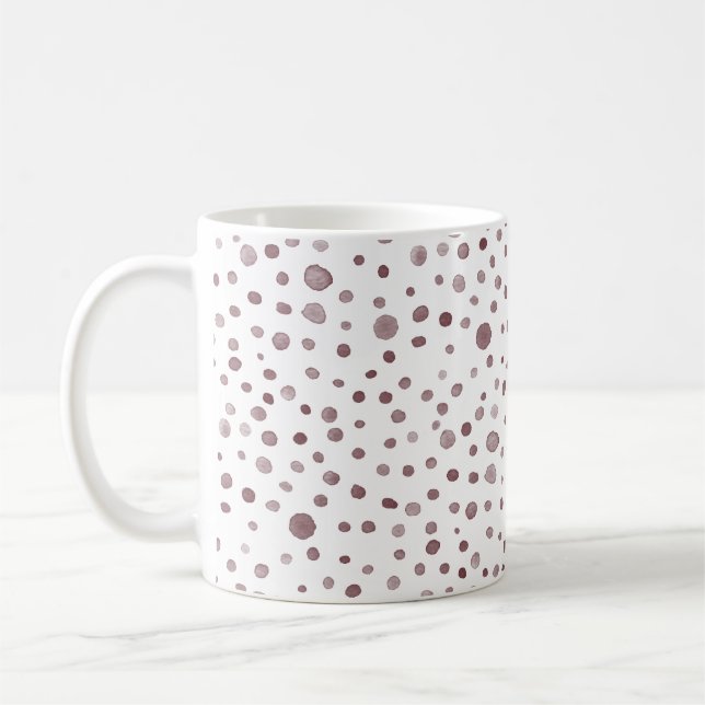 Wine Confetti Wasserfarbe Dots Klassische Tasse (Links)
