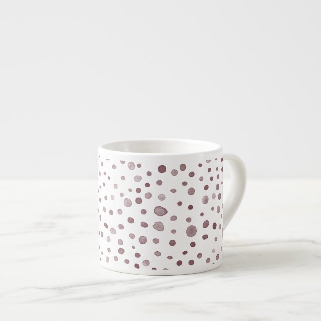 Wine Confetti Watercolor Dots Espresso Tasse (Vorderseite Rechts)
