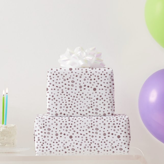 Wine Confetti Watercolor Dots Wrapping Paper Geschenkpapier (Partygeschenke)