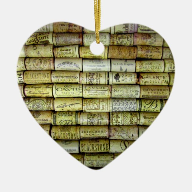 Wine Cork Collage Keramikornament (Vorne)