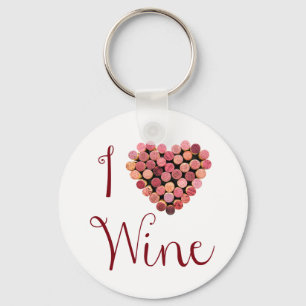 Wine Cork Heart Keychain Schlüsselanhänger