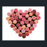 Wine Cork Heart Poster<br><div class="desc">Wine Cork Heart</div>
