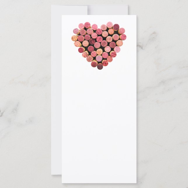 Wine Cork Heart Rack Cards (Vorderseite)