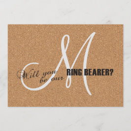 Wine Cork Wedding werden Sie mein Ringträger sein Einladung