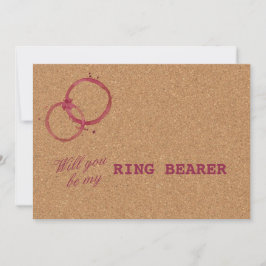 Wine Cork Wedding werden Sie mein Ringträger sein Einladung