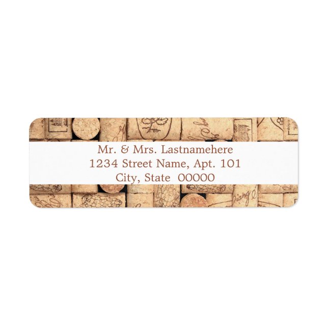 Wine Corks Address Labels (Vorne)