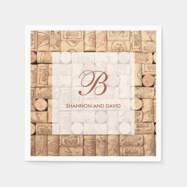 Wine Corks Custom Napkins Serviette (Vorderseite)