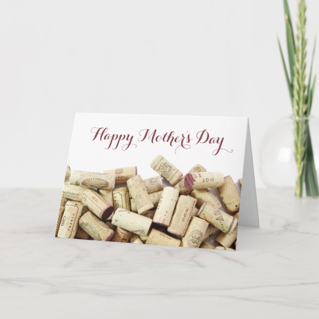 Wine Corks Muttertag Karte (Vorderseite)