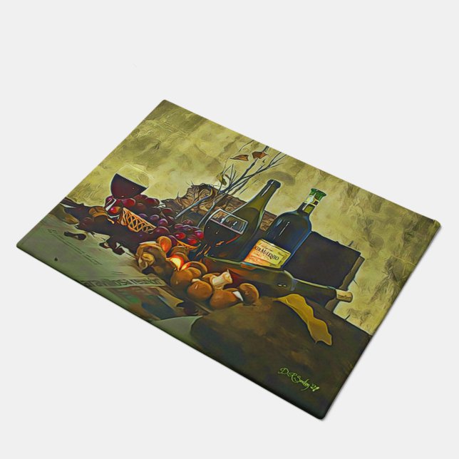 Wine Country Kitchen Deco Bodenmatte Fußmatte (Schrägansicht)