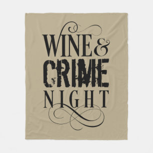 Wine & Crime Night - lustige Fleece der wahren Kri