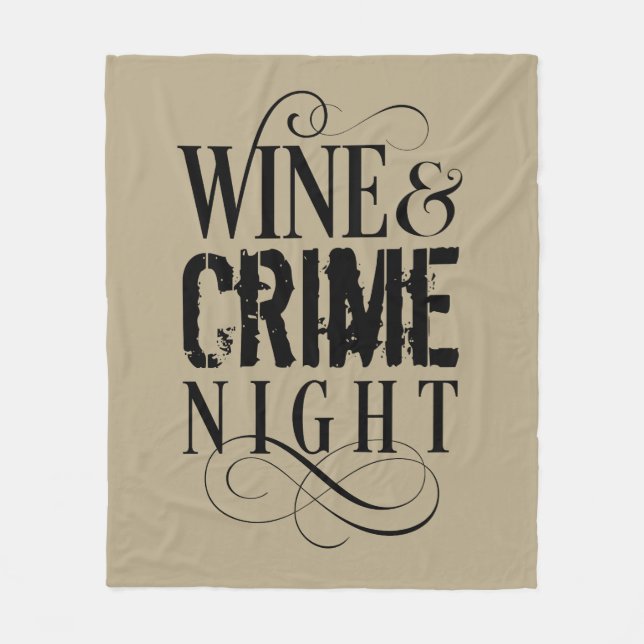 Wine & Crime Night - lustige Fleece der wahren Kri (Vorderseite)