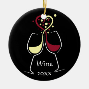 Wine Design Keramik Ornament