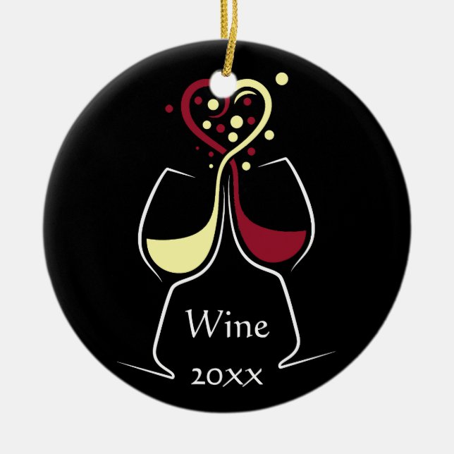 Wine Design Keramik Ornament (Vorne)