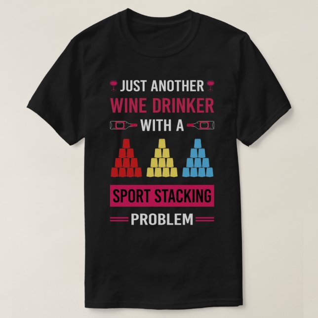 Wine Drinker Sport Stacking Cup Stacking Speed Sta T-Shirt (Design vorne)