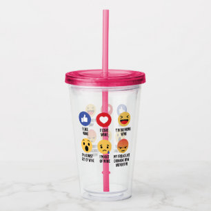 Wine Emojis Acryltrinkbecher