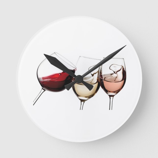 "WINE ENTHUSIAST" CLOCK RUNDE WANDUHR (Vorderseite)