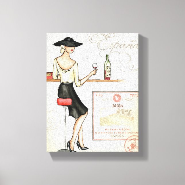 Wine Fashionista Leinwanddruck (Vorderseite)