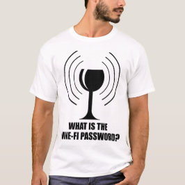 Wine-Fi Kennwort Funny Wine Glass WiFi Waves T-Shirt
