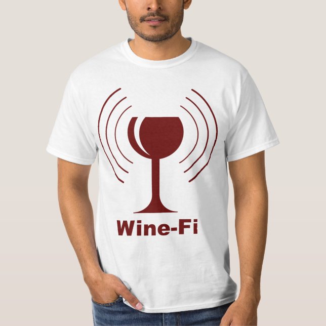 Wine-Fi-Spaß T-Shirt (Vorderseite)