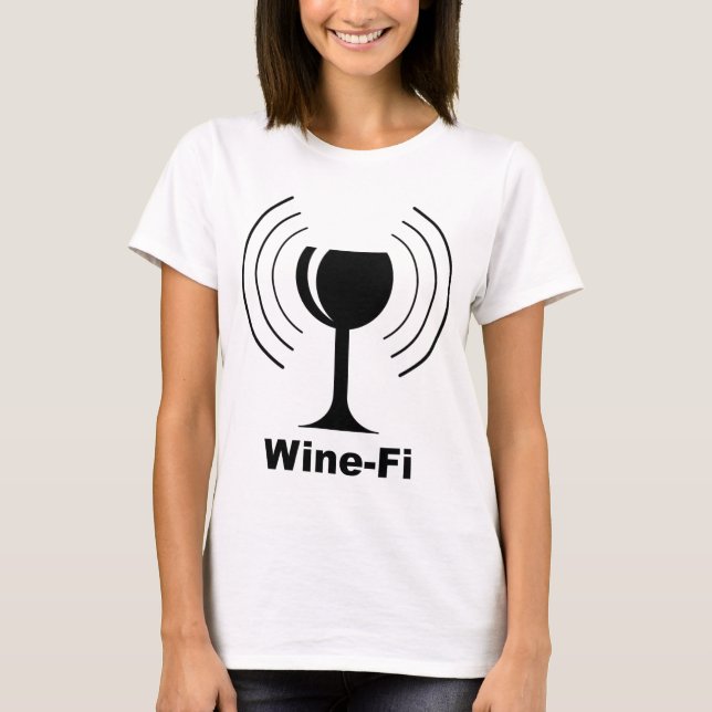 Wine-Fi-Spaß T-Shirt (Vorderseite)