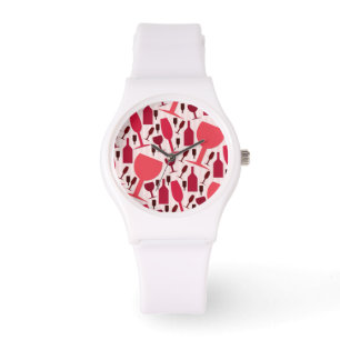 Wine glass pattern armbanduhr