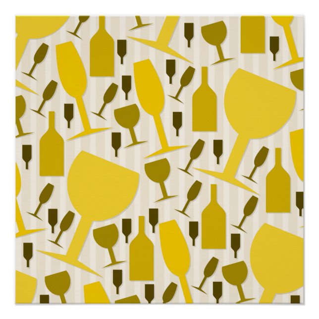 Wine glass pattern poster (Vorderseite)