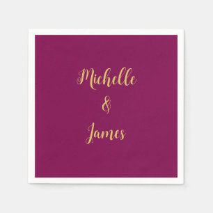 Wine & Gold Farben Beruflich Trendy Moderne Serviette