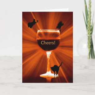 Wine Happy Halloween Cards Karte