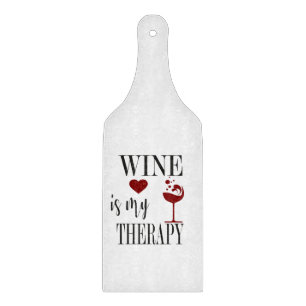 Wine is my Therapy Glass Cutting board Schneidebrett